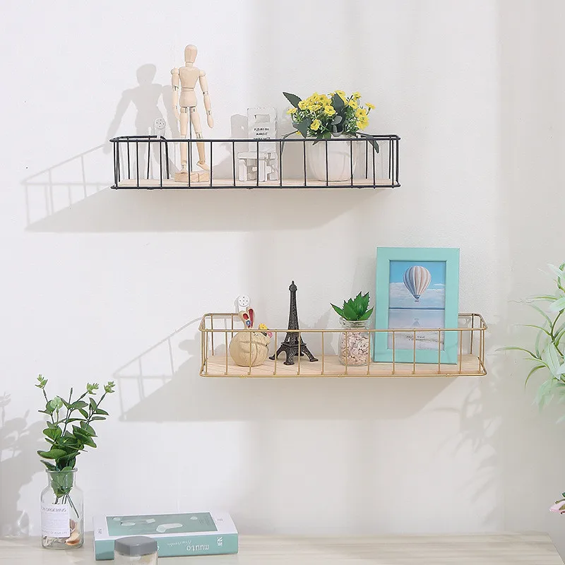 

Bedroom Storage Rack Metal Wood Wall Shelf Home Decoration Bathroom Shelf Towel Holder Kitchen Storage Organizer Toilet Holder