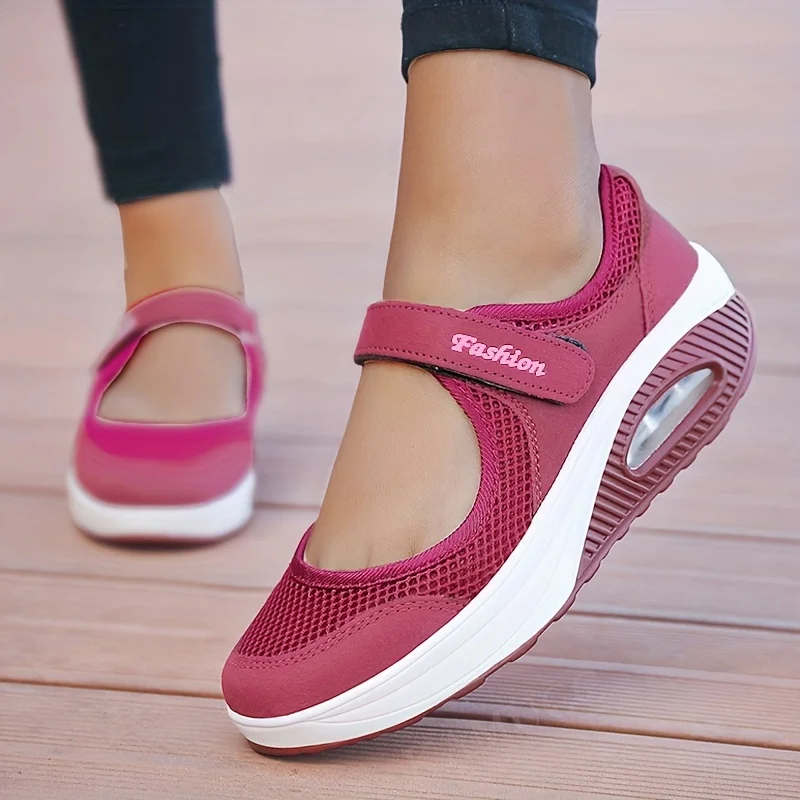 

Spring Red Women Platform Sandals Woman Vulcanize Shoes Casual Sneakers Female Soft Flat for Lady Lightweight Breathable