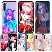 zero two anime darling in the franxx phone case for xiaomi redmi 9 9c nfc 9t 10 10c 6 8 a k40 k50 pro plus soft shell cover case