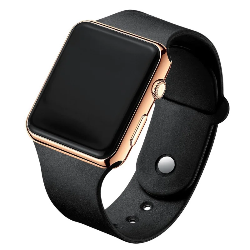 Top Brand Watch Woman Square Silicone Band Digital Watch LED Digital Watches Male Female WristWatch Sport Clock Hours