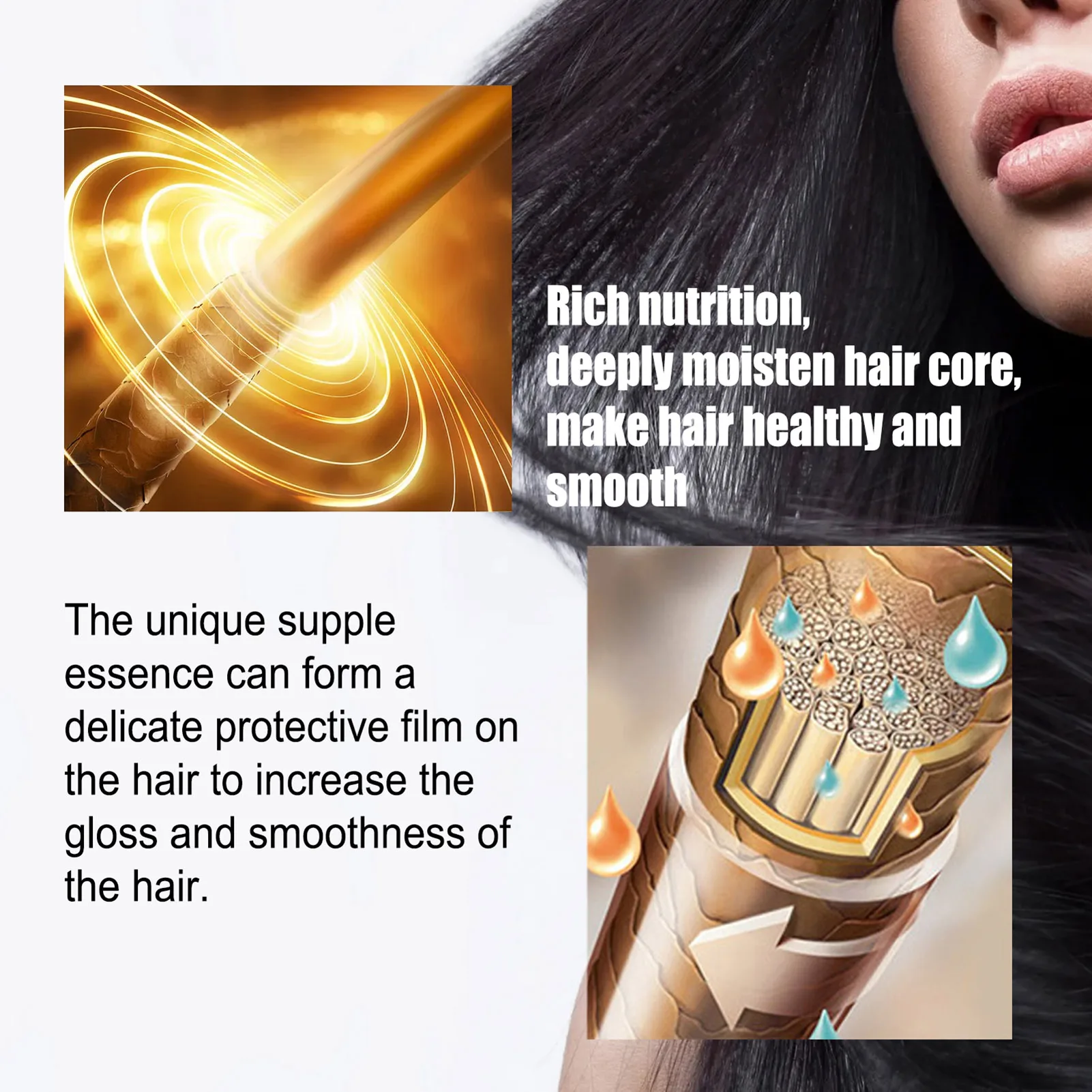 Масло для ухода за волосами 70 мл эфирное масло усилитель против спутанных волос