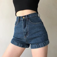 classic summer style womens baggy 2022 trend denim shorts streetwear female clothing high waist vintage korean fashion