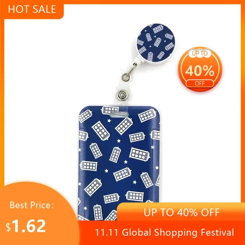 

Милый чехол для телефона с отделением для кредитных карт, ремешок, сумки, выдвижной Бейдж, катушка для студентов, медсестер, выставок, имя ме...