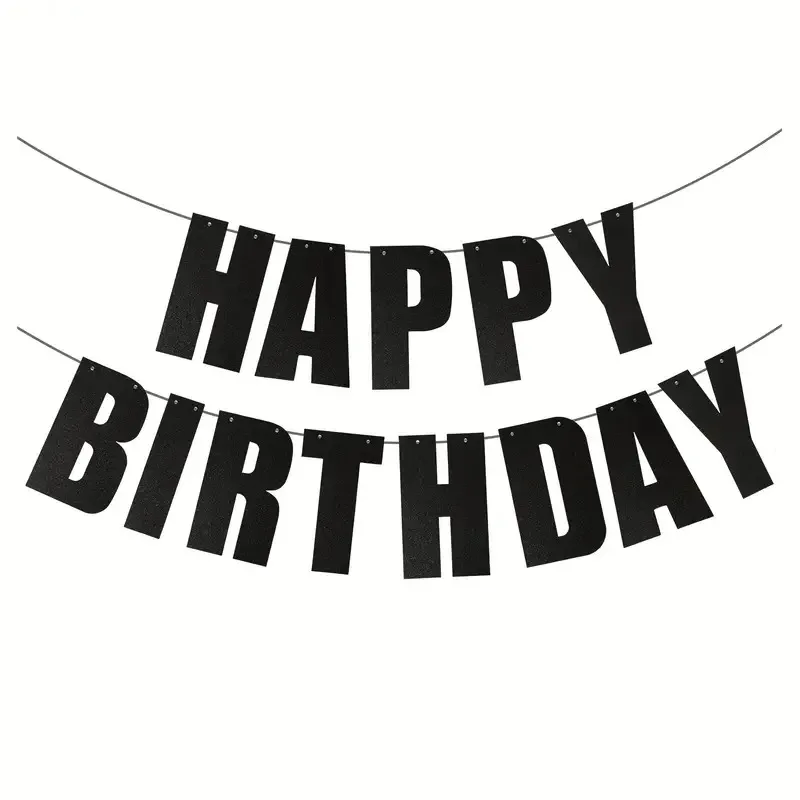 Черный картонный баннер 