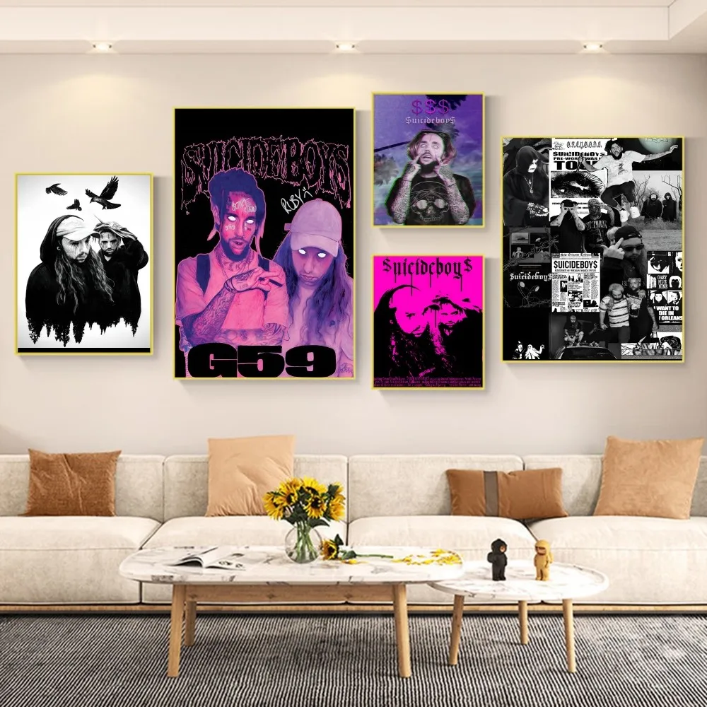 Постер Singer S-Suicideboy аниме плакаты клейкая винтажная комната Декор для дома бара