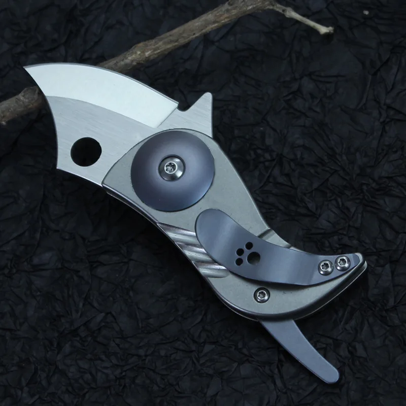 

Складной нож из титанового сплава, миниатюрный высокопрочный Карманный клинок CMP S45VN, для кемпинга на открытом воздухе, инструмент для повсе...