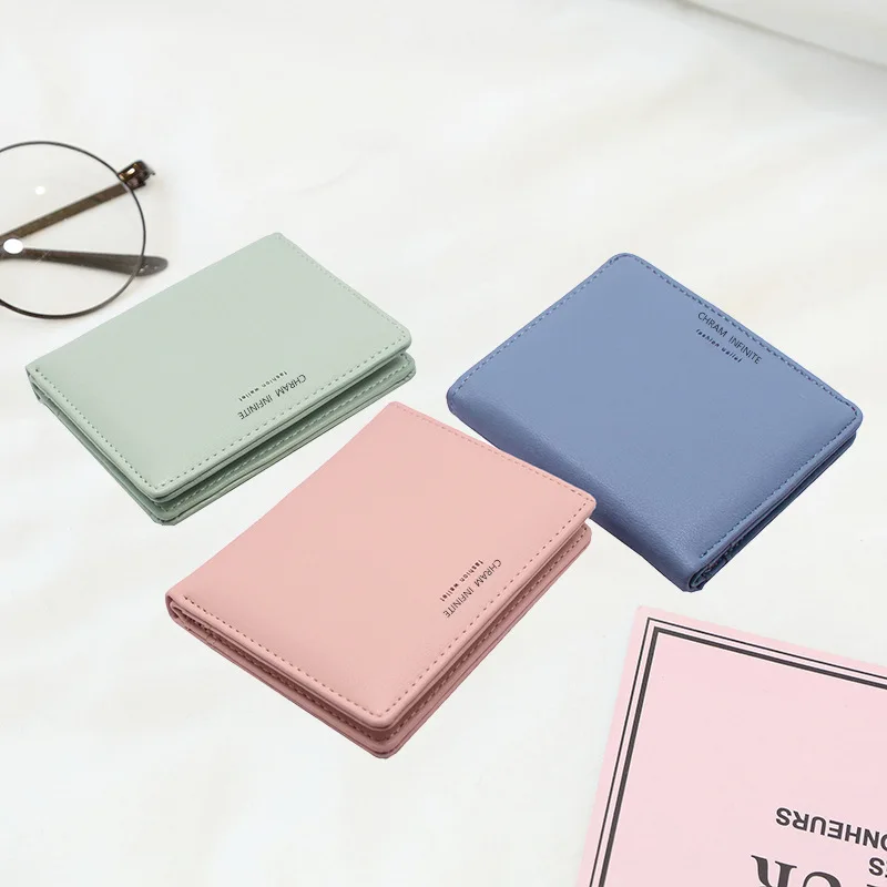 

New Ladies Wallet Short Student Fashion Coin Purse Soft Leather Thin Luxury Wallet Women Long Pu Monederos Para Mujer Carteira