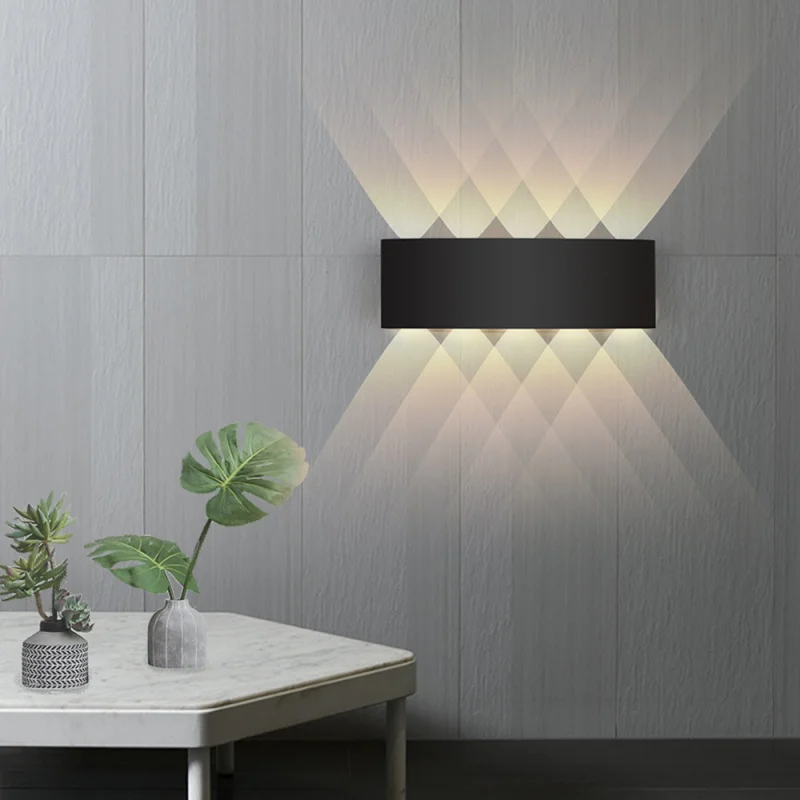 

IP65 LED Wall Light Aluminum RGB Outdoor Waterproof Garden Fence Indoor Fashion Wall Lamp For Bedroom Bedside Living Room Stairs