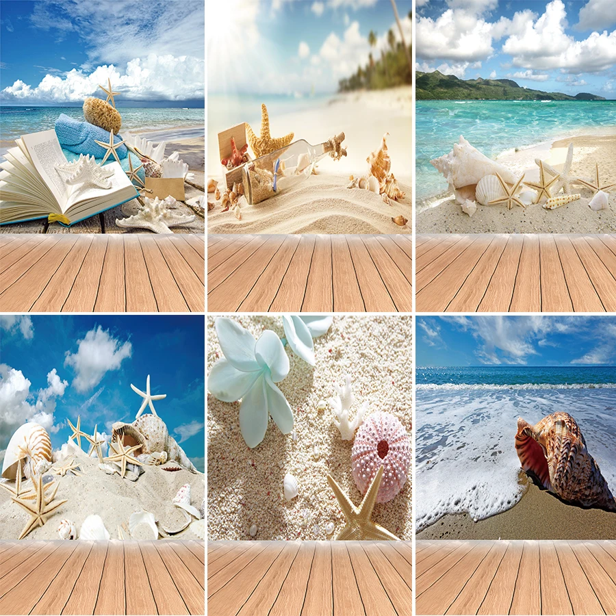 Фон для фотосъемки с изображением летних тропических морских пейзажей песка