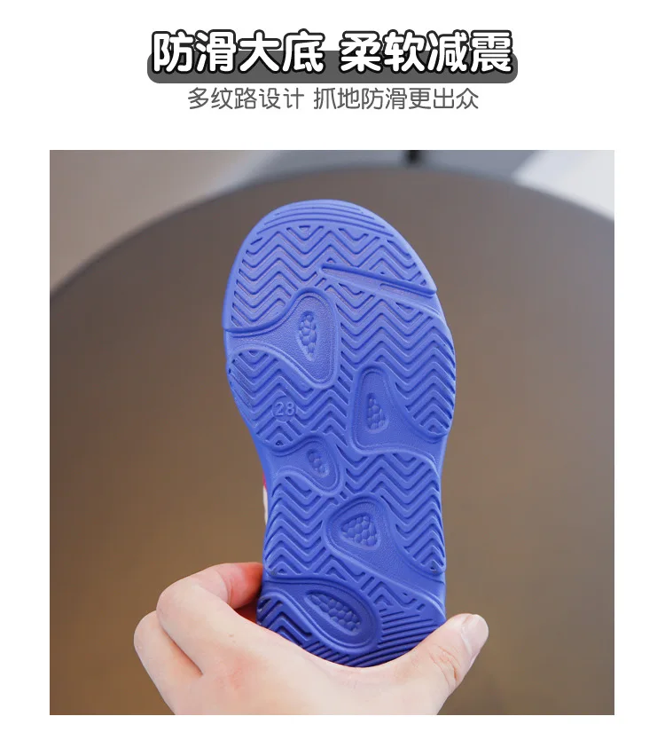 Дизайнерские кожаные сетчатые кроссовки для маленьких мальчиков и девочек