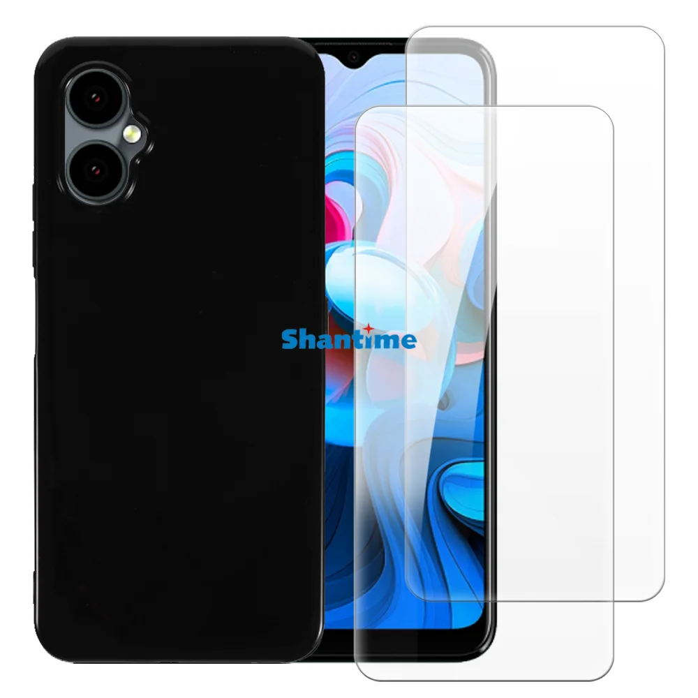 Мягкий чехол + комплект из 2 защитных пленок закаленного стекла для SPC Discovery SE