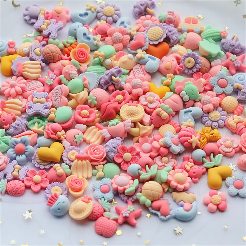 Смешанные полимерные Мультяшные 3D Подвески для ногтей рождественские ювелирные