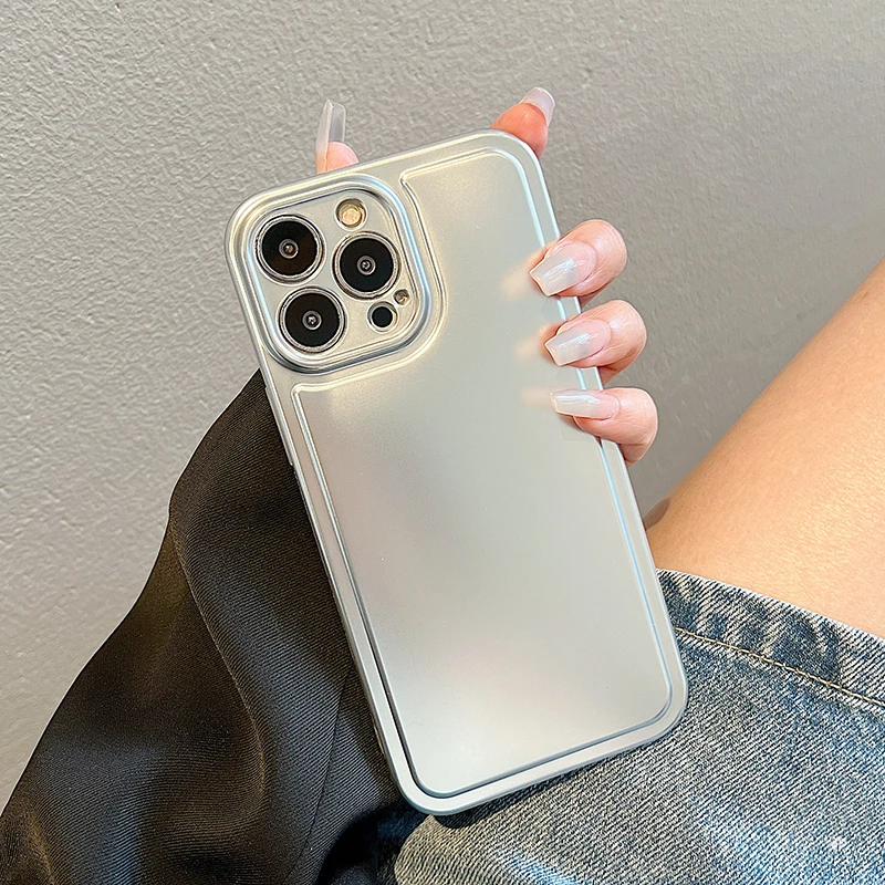 Qianliyao Luxury Gold Plated Electroplated Phone Case For iPhone 14 13 12 11 Pro Max X Xs max XR 8 7 Plus Mirror Flip Cases