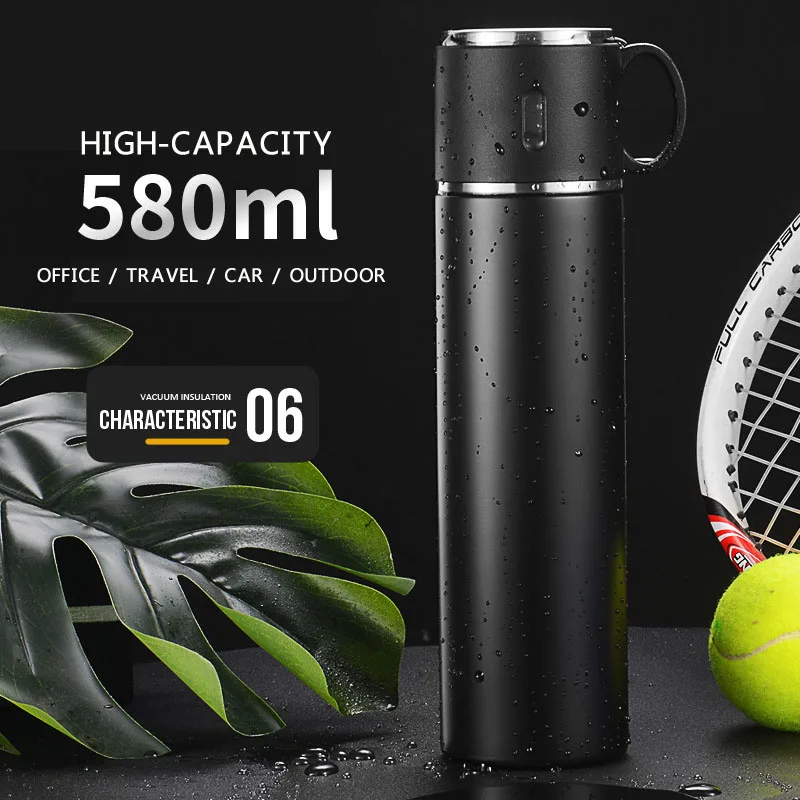 

New one cover dual-purpose bullet head large capacity portable straight body 316 stainless steel insulated cup