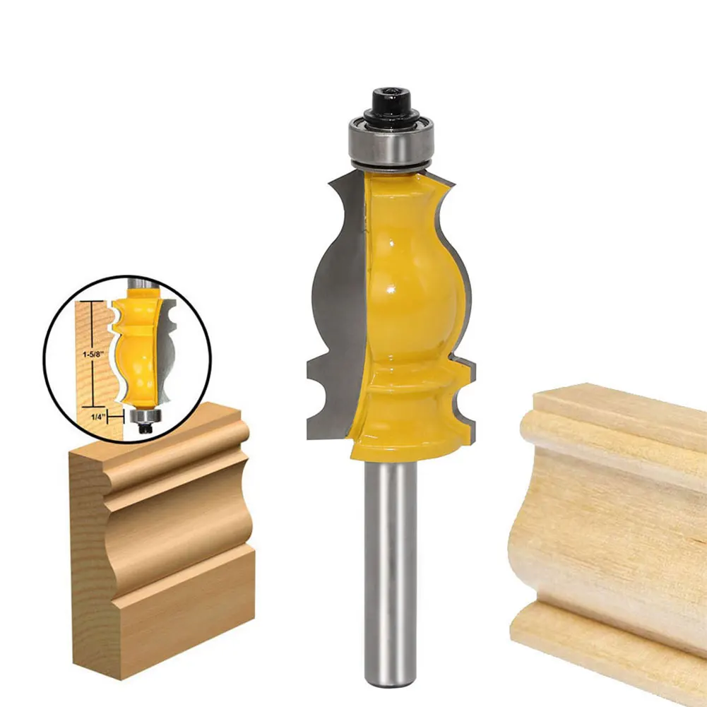 

1pcWoodworking Milling Cutter 8mm Handle Fishtail Handrail Knife Angle Molding Router Bit Trimming Wood Milling Cutter Tools