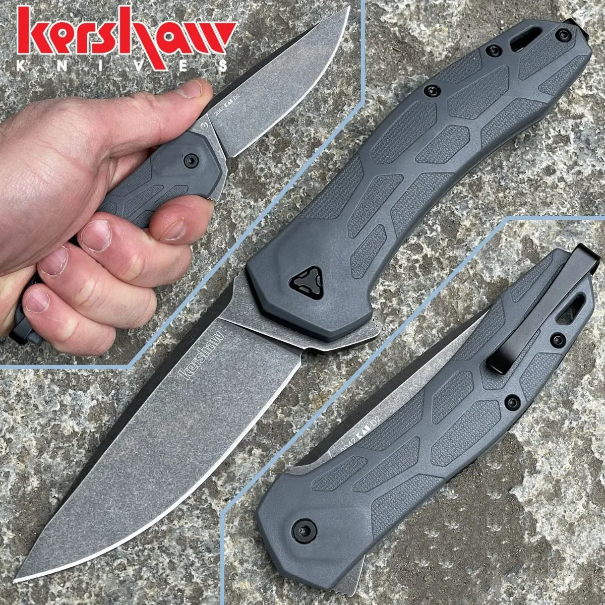 

Kershaw 2042 Covalent Survival Pocket Folding Knife Ball Bearing D2 Blade Nylon Wave Fiber Handle Outdoor Camping Hunting Tools