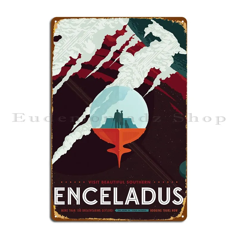 

Красивый металлический знак Enceladus, украшение для гаража, настенный плакат, печатный дизайн, оловянный знак, плакат