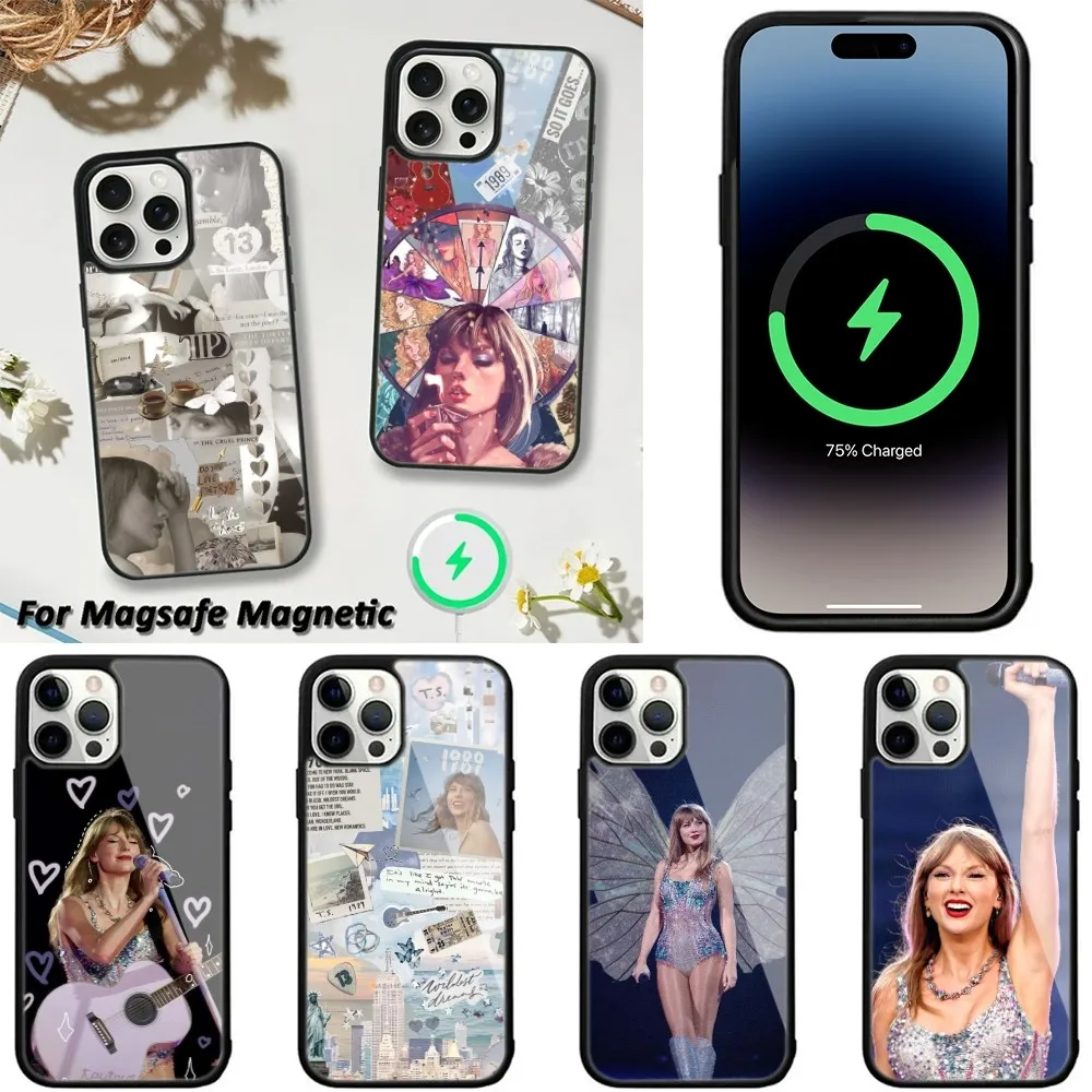 Чехол для телефона Singer T-TaylorS Alison iPhone 16 15 14 13 12 11 Plus Pro Max Mini S-SwiftES Magsafe с магнитной