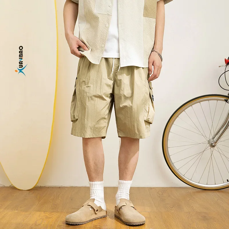 Городская мода 2024 новые летние мужские спортивные повседневные тонкие шорты в