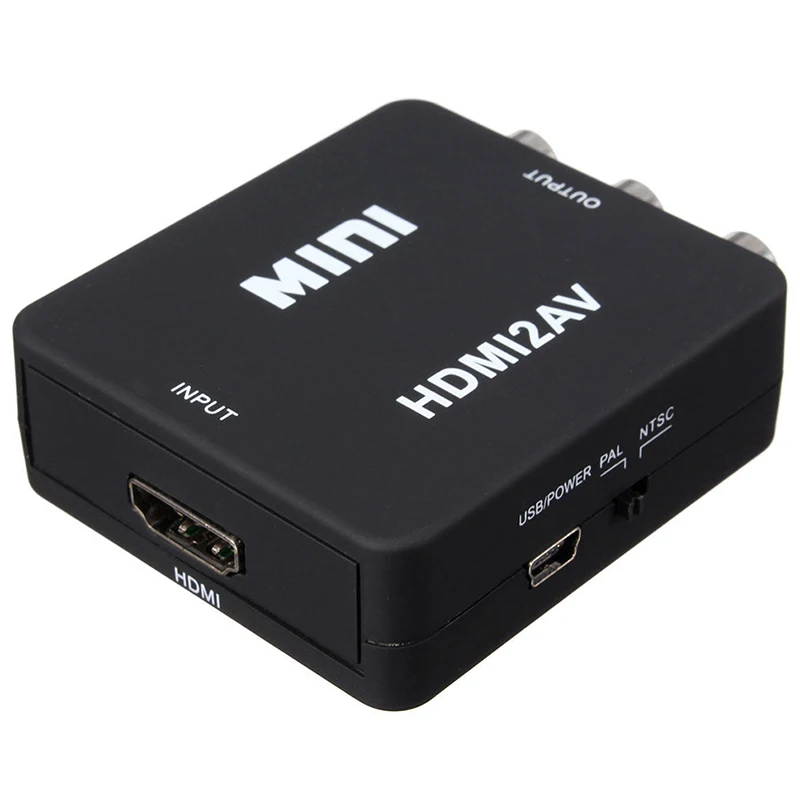 

Mini HDMI To RCA Composite Video Audio AV Adapter Converter Adapter 720P 1080P