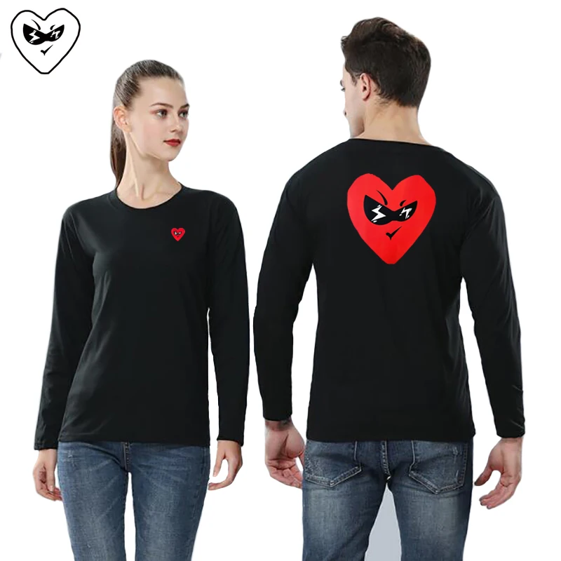 

Футболка Мужская/Женская хлопковая с длинным рукавом, круглым вырезом и вышивкой