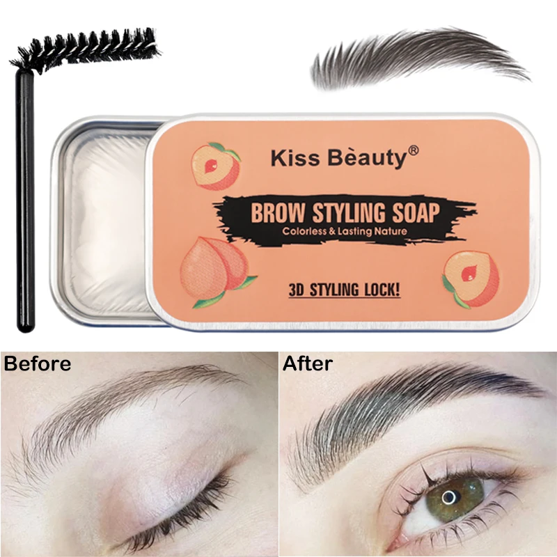 

1PC 3D Eyebrow Styling Gel Brows Wax Sculpt Soap Waterproof Long-Lasting Feathery Wild Brow Shaping Easy To Wear Cosmetic Makeup