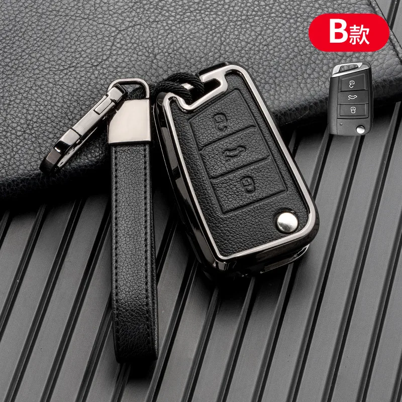 

Car Key Cover Case Shell Bag For Volkswagen VW Golf 7 Gti Mk7 Touran Skoda Octavia Superb Karoq Kodiaq Seat Leon Ateca Accessory