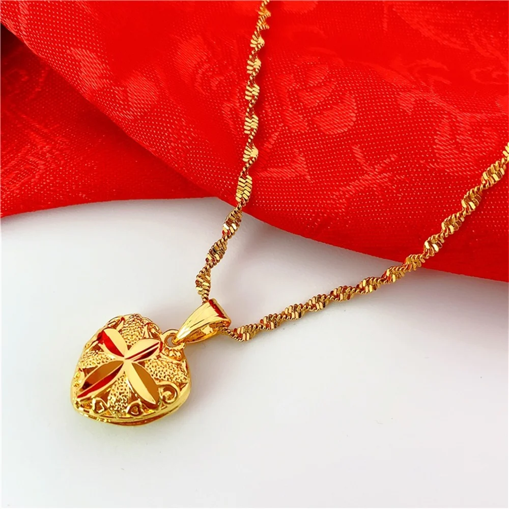 

Gold Color GP Charm Necklaces For Women Water Drop Pendant & Necklace Chain Choker Collier Femme Wedding Jewelry Party Gift