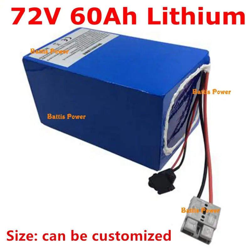 Комплект литий-ионный батарей 72 в 60Ah с BMS для 5000 Вт мотоцикл Ebike электрический