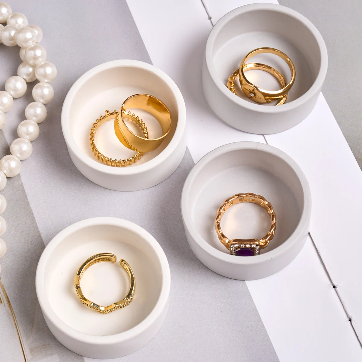 Коробка для хранения ювелирных изделий силиконовая форма сделай сам круглый