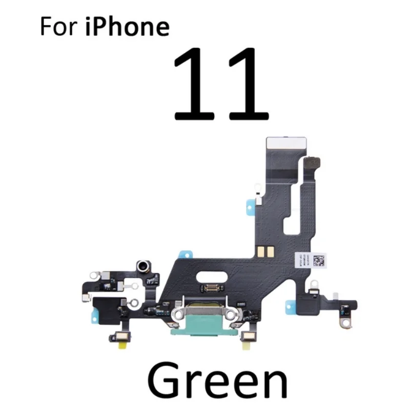Фото Зарядный гибкий кабель для iPhone 11 Pro Max, USB-штекер, зарядный порт, док-разъем с микрофоном, аудиоразъем для наушников, гибкий кабель №5