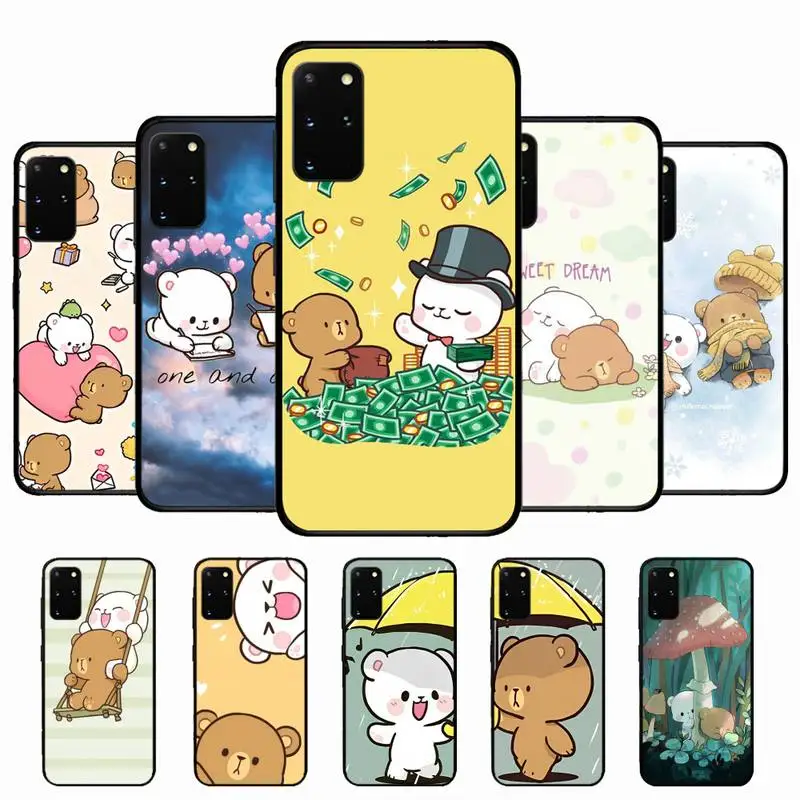 

milk and mocha bear cute Phone Case for Samsung S10 21 20 9 8 plus lite S20 UlTRA 7edge