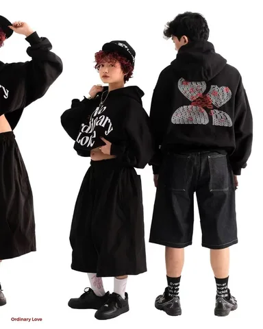 Y2K Американская мода Готический Harajuku мужской пуловер модный хип-хоп толстовка с буквенным узором пара панк свободная повседневная спортивная одежда