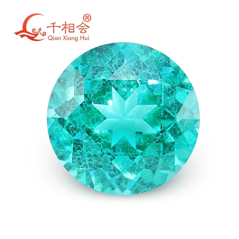 Параиба с неоновым свечением круглой формы, выращенной в лаборатории, алюминиевый гранат Yttrium с инверторами, ювелирные изделия из неонового драгоценного камня YAG