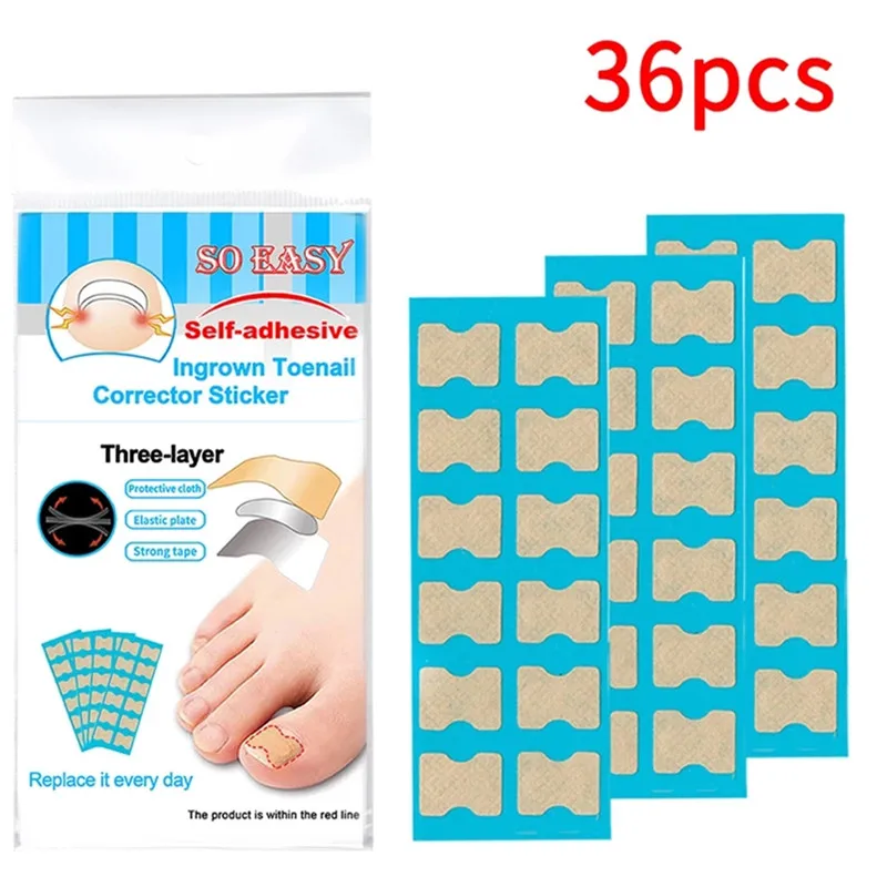 

36/72PCS Health Free Glue Pedicure Tools Ingrown Toenail Physical Straightening Elastic Corrector Correction Correction Patch