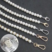fashion pearl strap for handbag diy replacement strap bag bead chain bag belts 100cm long shoulder bag strap accessories
