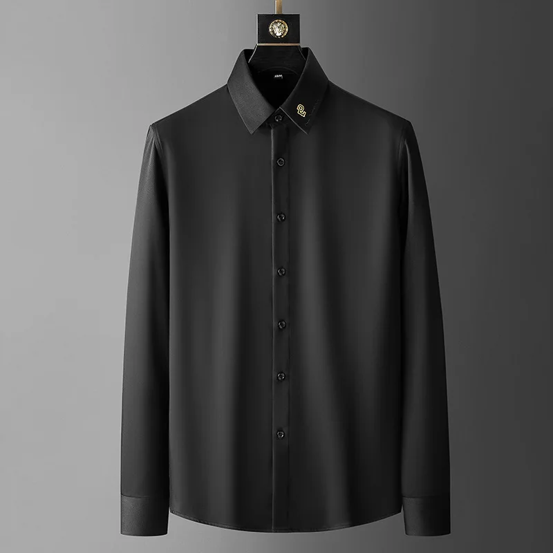 Winter Thick Warm Man's Shirts Fashion Sanded Wool Shirts Casual Young And Middle-aged Plus Velvet Men's Shirts