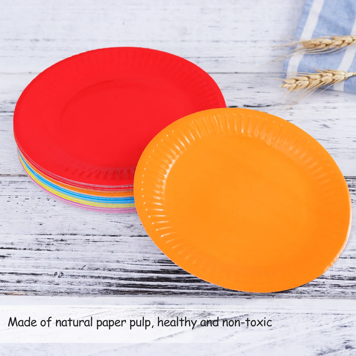 

Plates Paper Party Plate Dish Disposable Round Cake Bulk Birthday Colored Trays Parties Colorful Inch Color Supplies Dinner