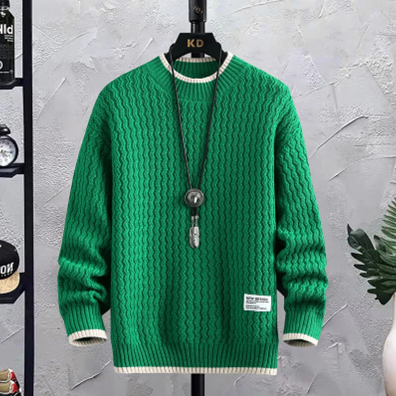 

New 2023 winter men's thickened solid color sweater men's turtleneck fashion sweater warm sweater men's fashionable winter M-4XL