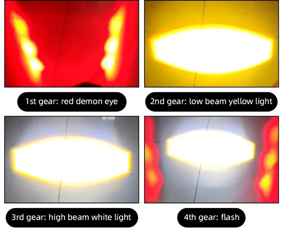 Мотоциклетная вспышка Око демона водонепроницаемый маркер белый желтый свет