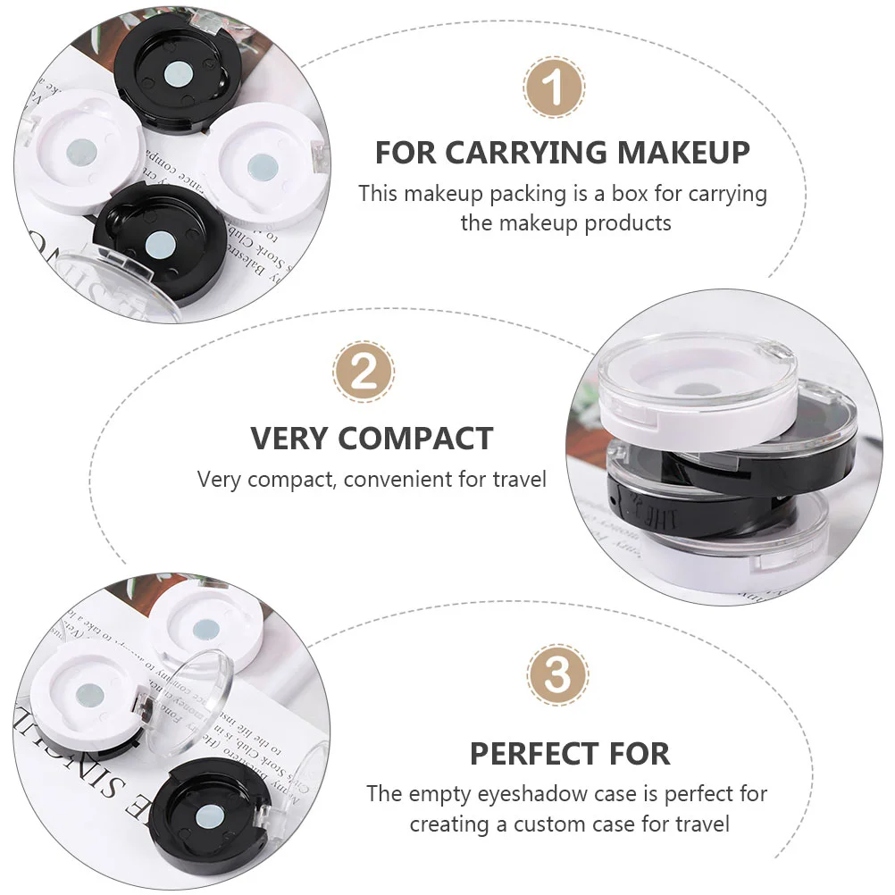 6 Pcs Eye Shadow Box Eyeshadow Container DIY Makeup Palette Magnetic Case Plastic