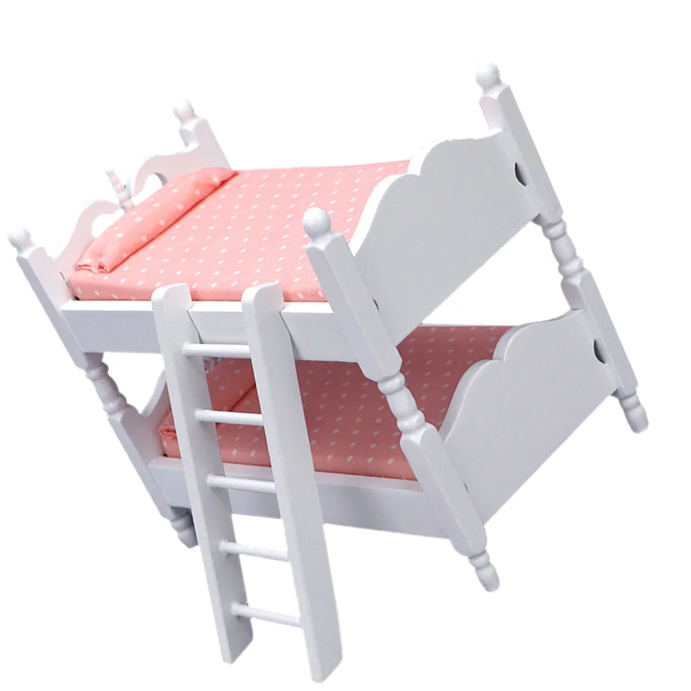 

The Bed Bunk Micro Scene An Fittings Dollhouse Toy Furniture Cloth Miniature