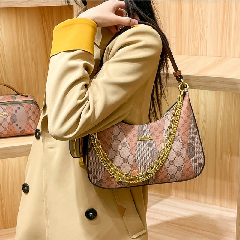 Модная женская сумка через плечо из воловьей кожи с мягким клетчатым узором