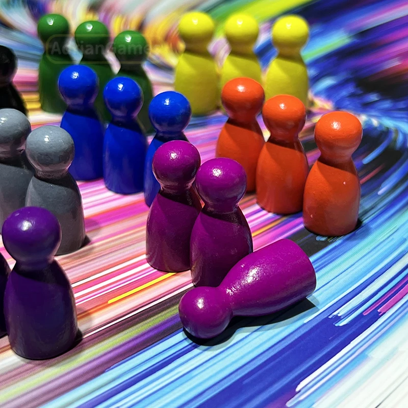 100 шт. деревянные Meeples шахматные жетоны 10 цветов компоненты настольной игры