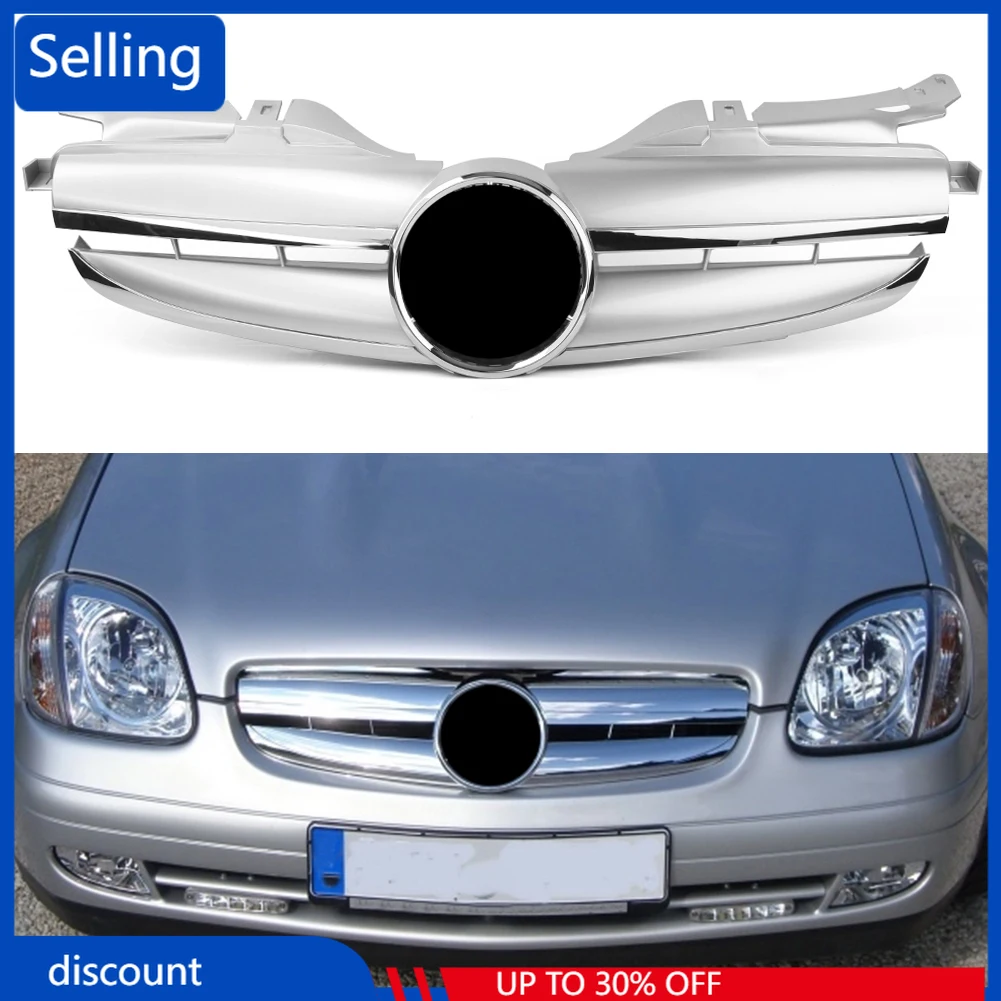 

Chrome Car Front Grille UpperStyle Grill For Mercedes Benz R170 SLK-Class W170 1998 1999 2000 2001 2002 2003 2004 fast ship