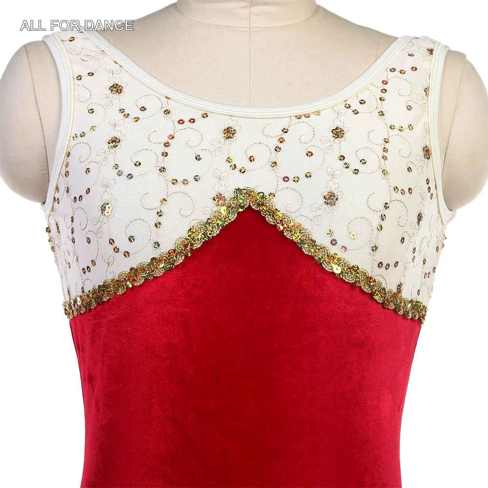 20513 Балетные танцевальные пачки цвета слоновой кости и красного бархата для