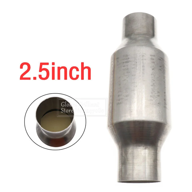 

Car Catalytic Converter Protector Cleaner 2.5inch/63mm Universal High Flow Sport Exhaust 400 Holes Stainless Steel Weld-On