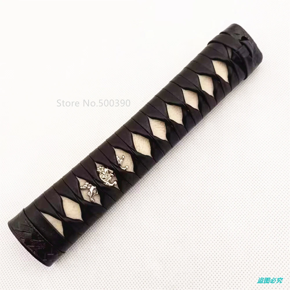 Японская ручка Tsuka 20 см натуральная кожа железная сталь Fuchi Kashira аксессуары из