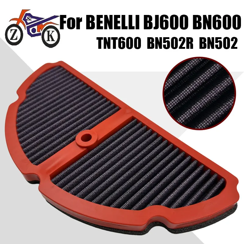 Фото Воздушный фильтр для мотоцикла Benelli BN502 2015-2019 TNT600 BN502R BN600 BJ600, высокопроизводительный, для очистки воздухозаборника, замена PBE6N1501 (1 шт.) №1