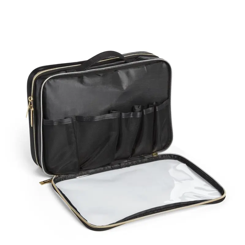 Travel Zip and Carry Cosmetic Bag Weekender, Black